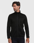 Black Sweater Fleece Jacket