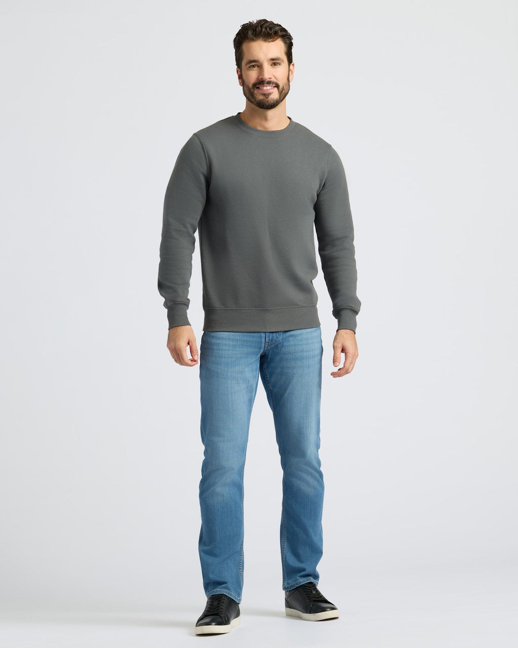 Carbon Fleece French Terry Pullover Crew Neck