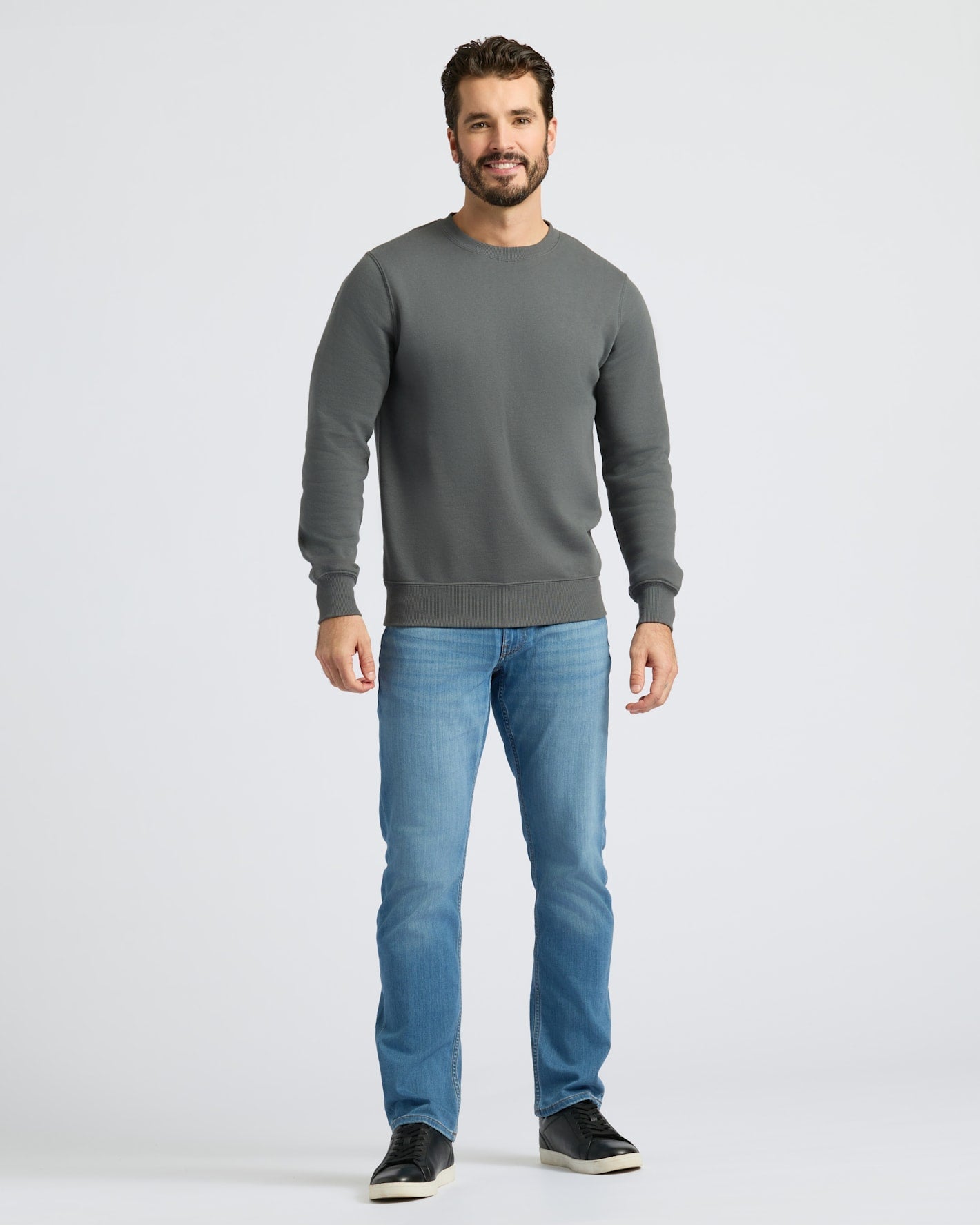 Carbon Fleece French Terry Pullover Crew Neck