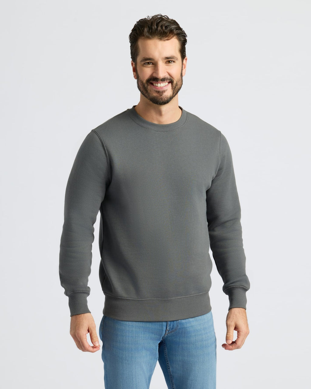 Carbon Fleece French Terry Pullover Crew Neck