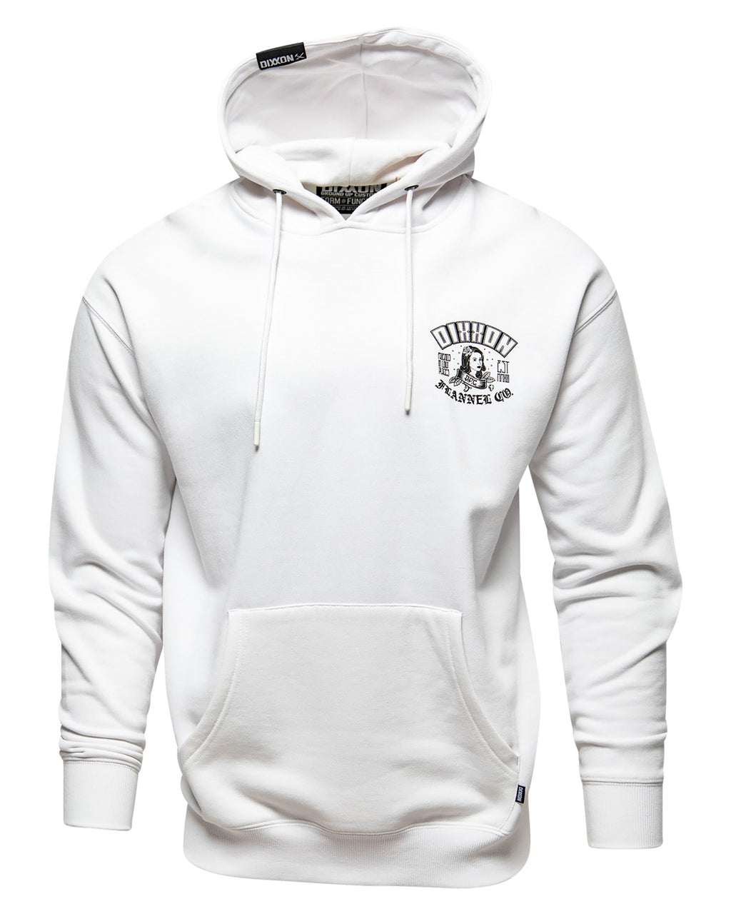 Black Maria Pullover Hoodie - White