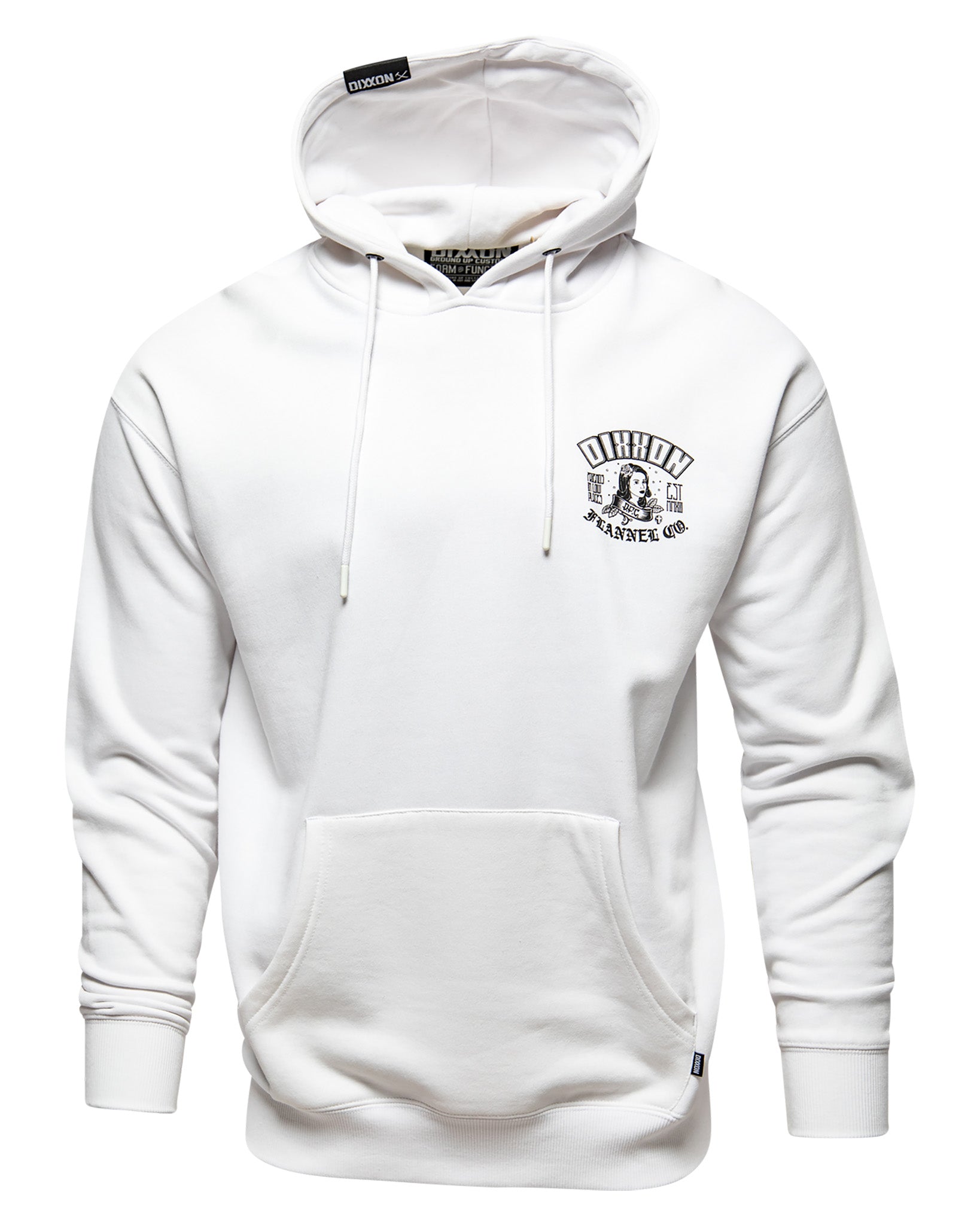 Black Maria Pullover Hoodie - White