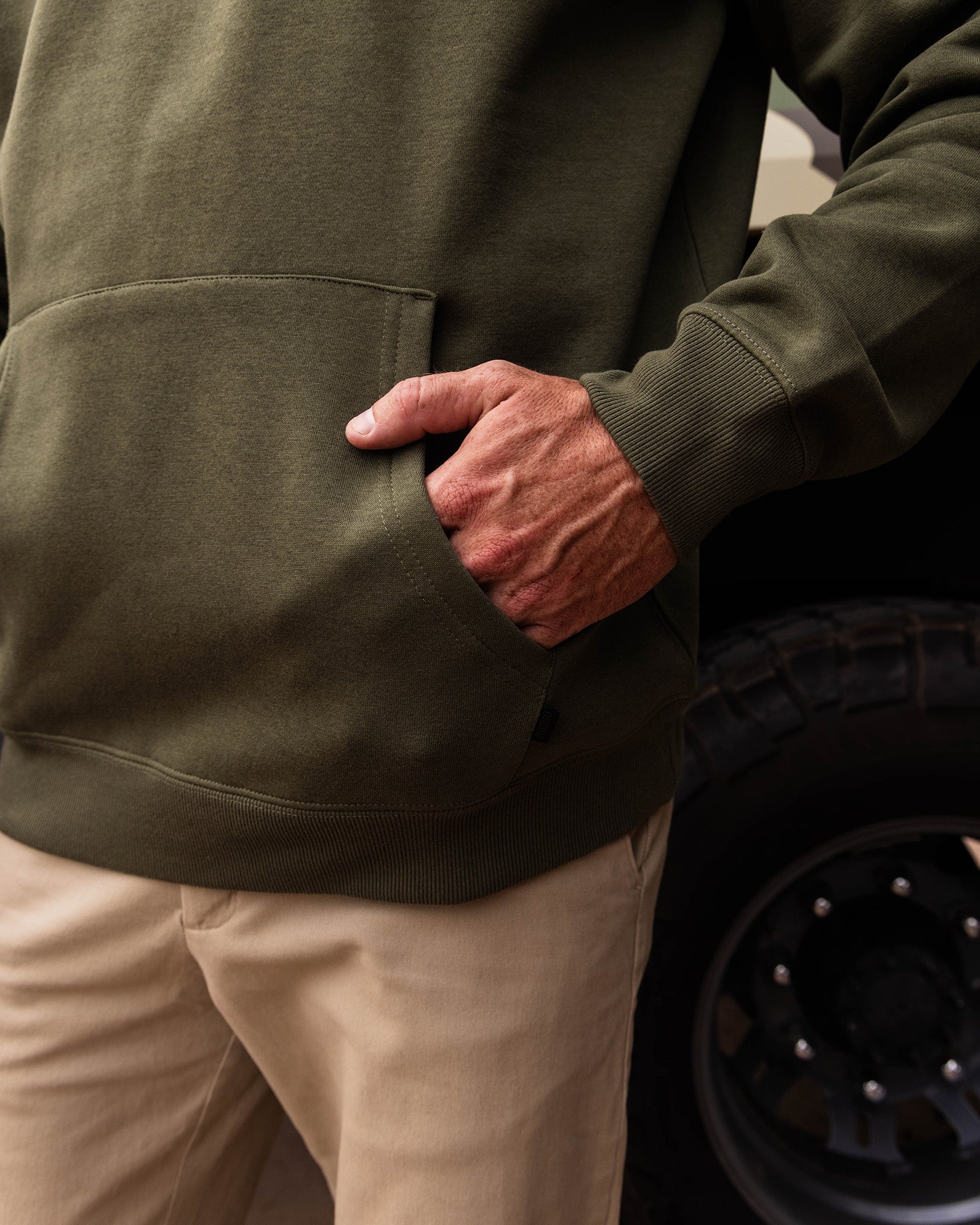 Black MFG Pullover Hoodie - O.D. Green