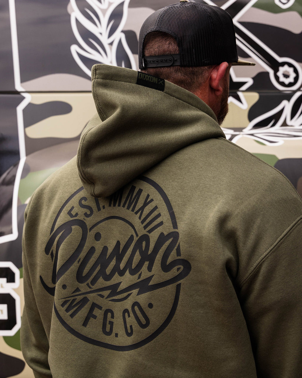 Black MFG Pullover Hoodie - O.D. Green