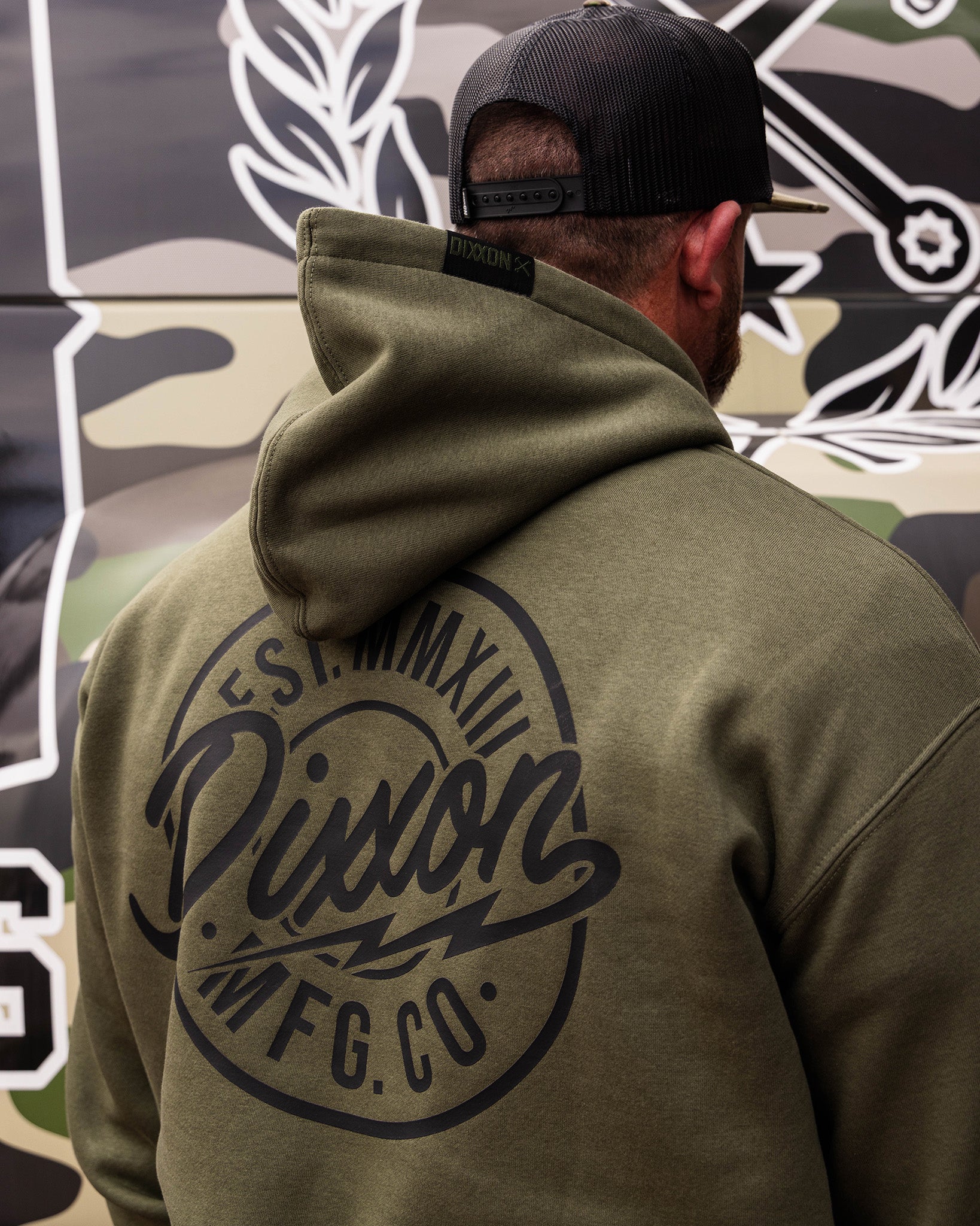 Black MFG Pullover Hoodie - O.D. Green