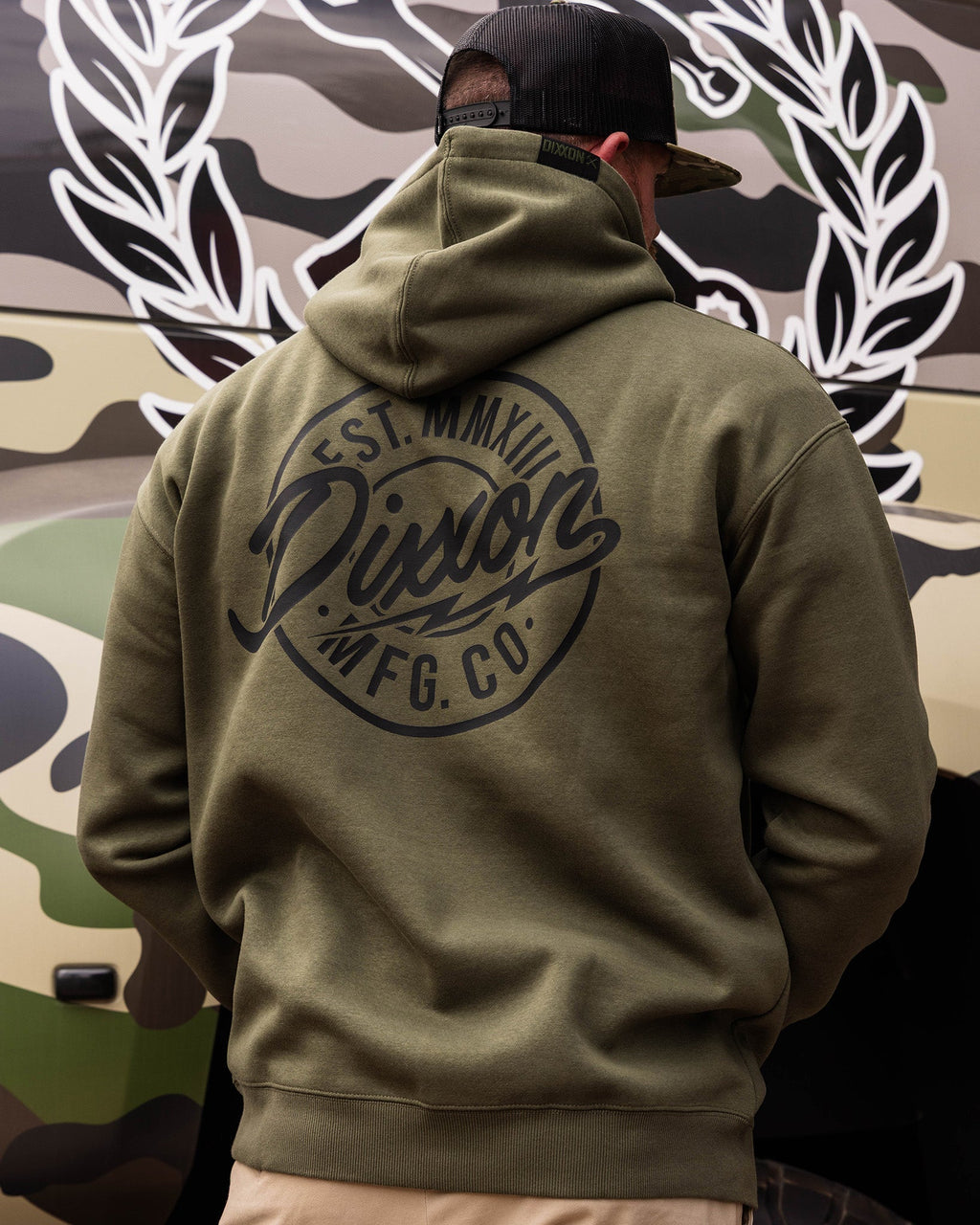 Black MFG Pullover Hoodie - O.D. Green