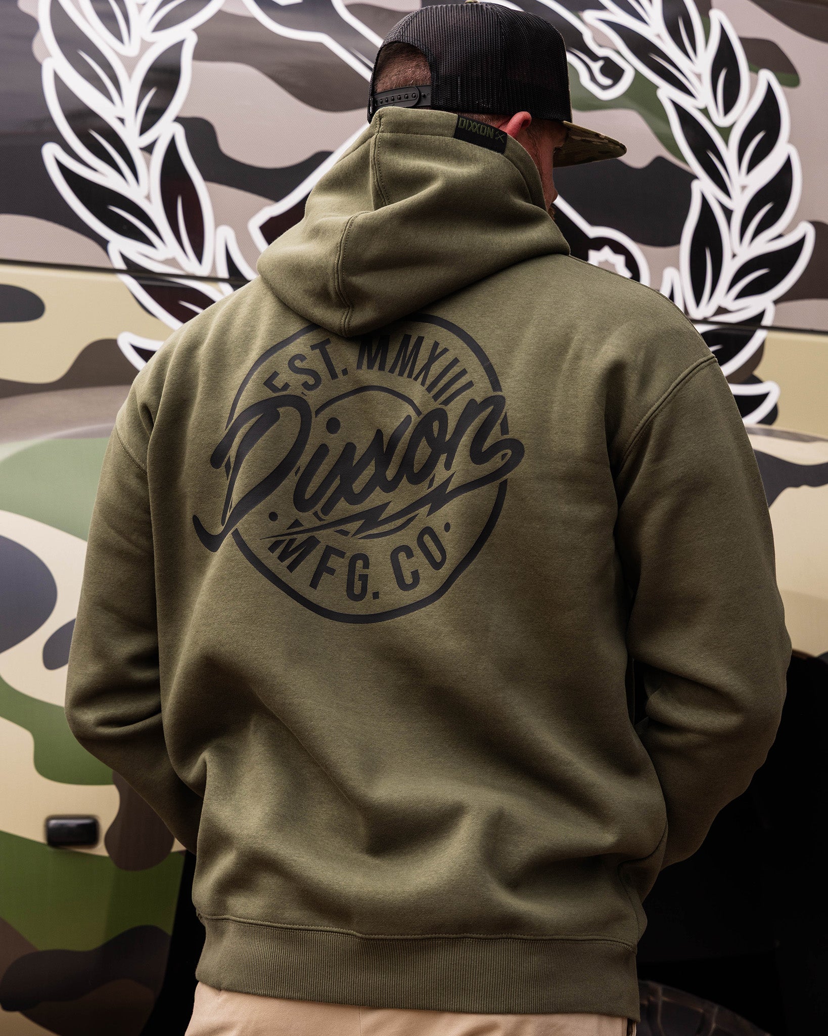 Black MFG Pullover Hoodie - O.D. Green