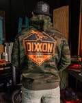 Black & Orange Working Class Logo Pullover Hoodie - Green Camo