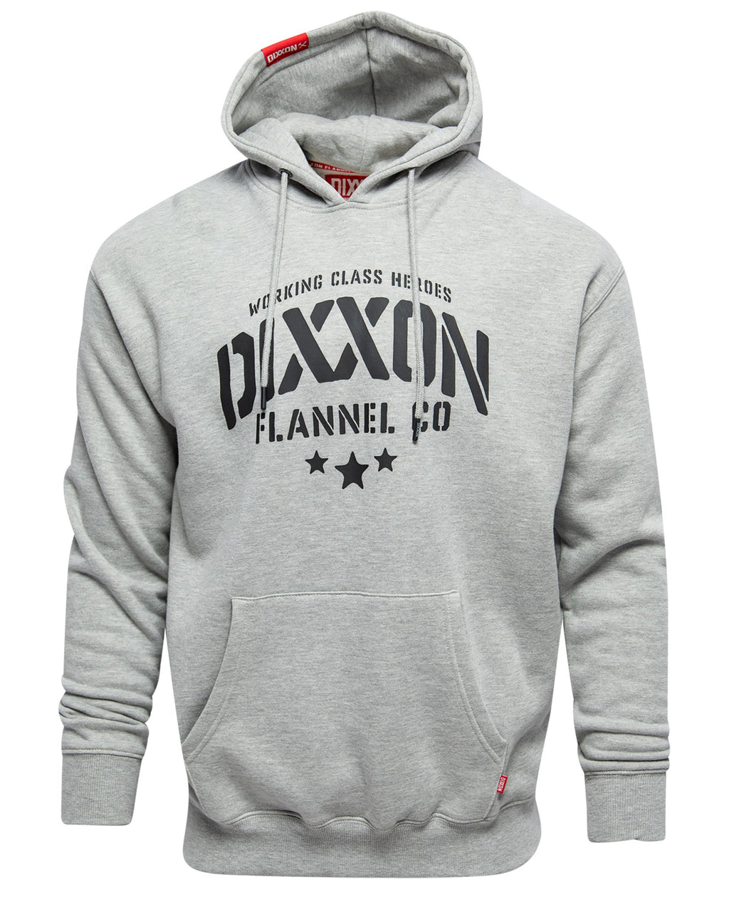Black Stencil Pullover Hoodie - Heather Gray
