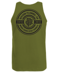 Black Work Hard Badge Tank - O.D. Green