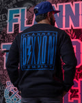 Blue Charged Crewneck Sweatshirt - Black