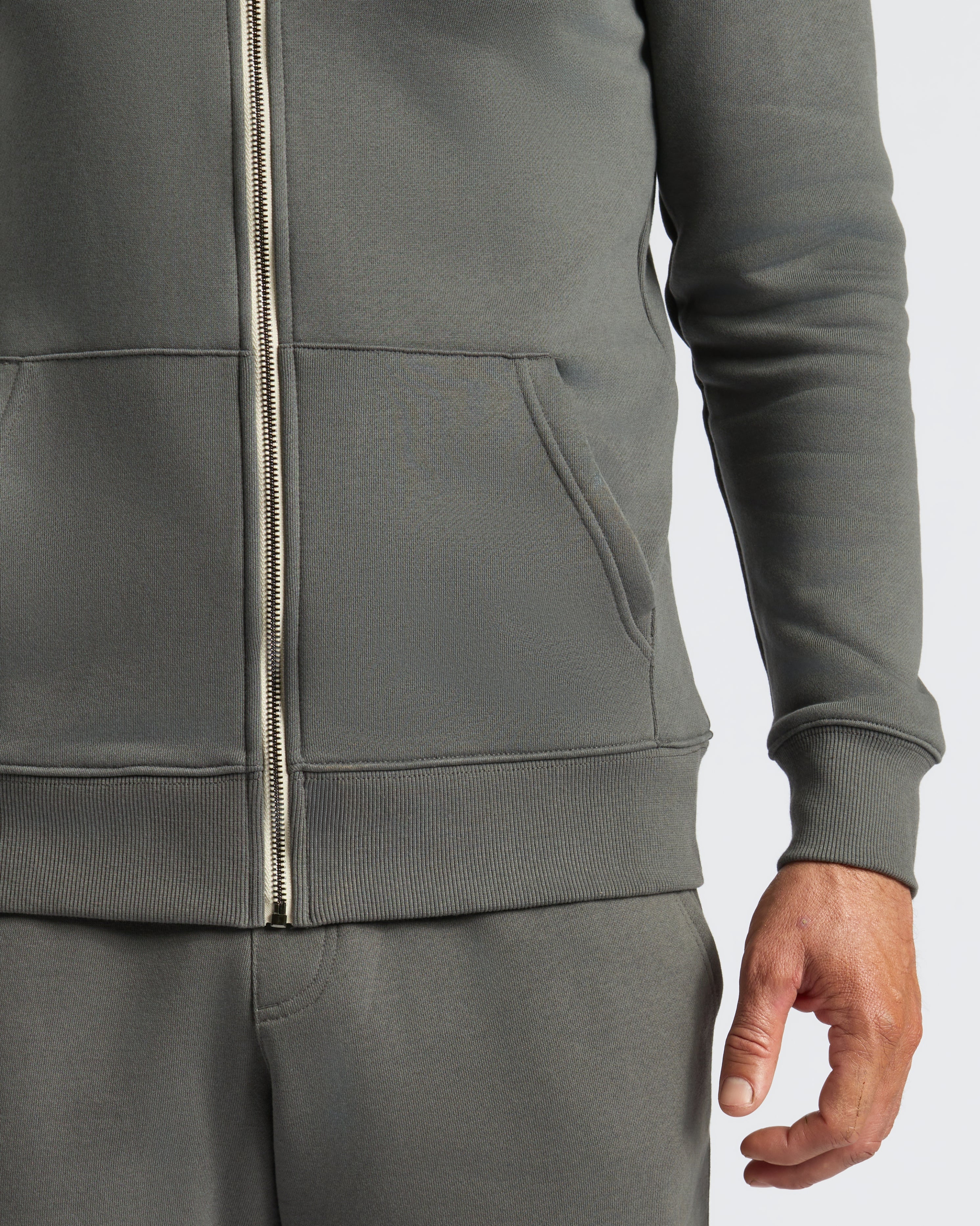 Carbon Fleece French Terry Zip Hoodie