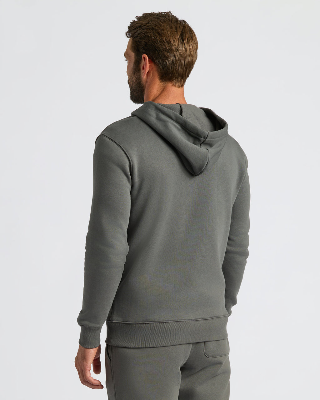 Charcoal Heather Gray Fleece French Terry Zip Hoodie