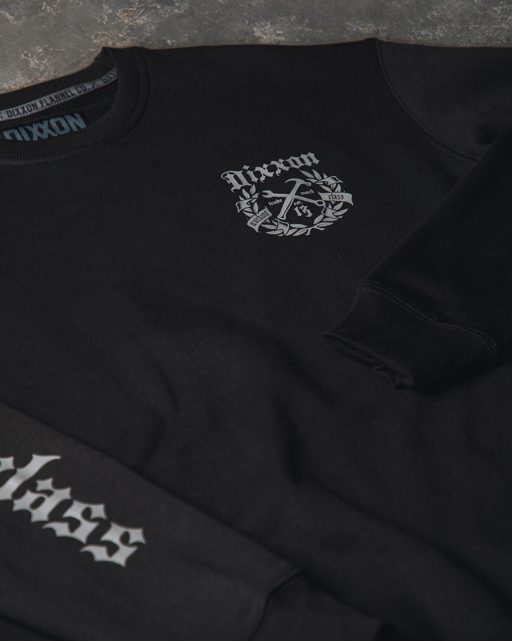 Gray Award Crest Crewneck Sweatshirt - Black