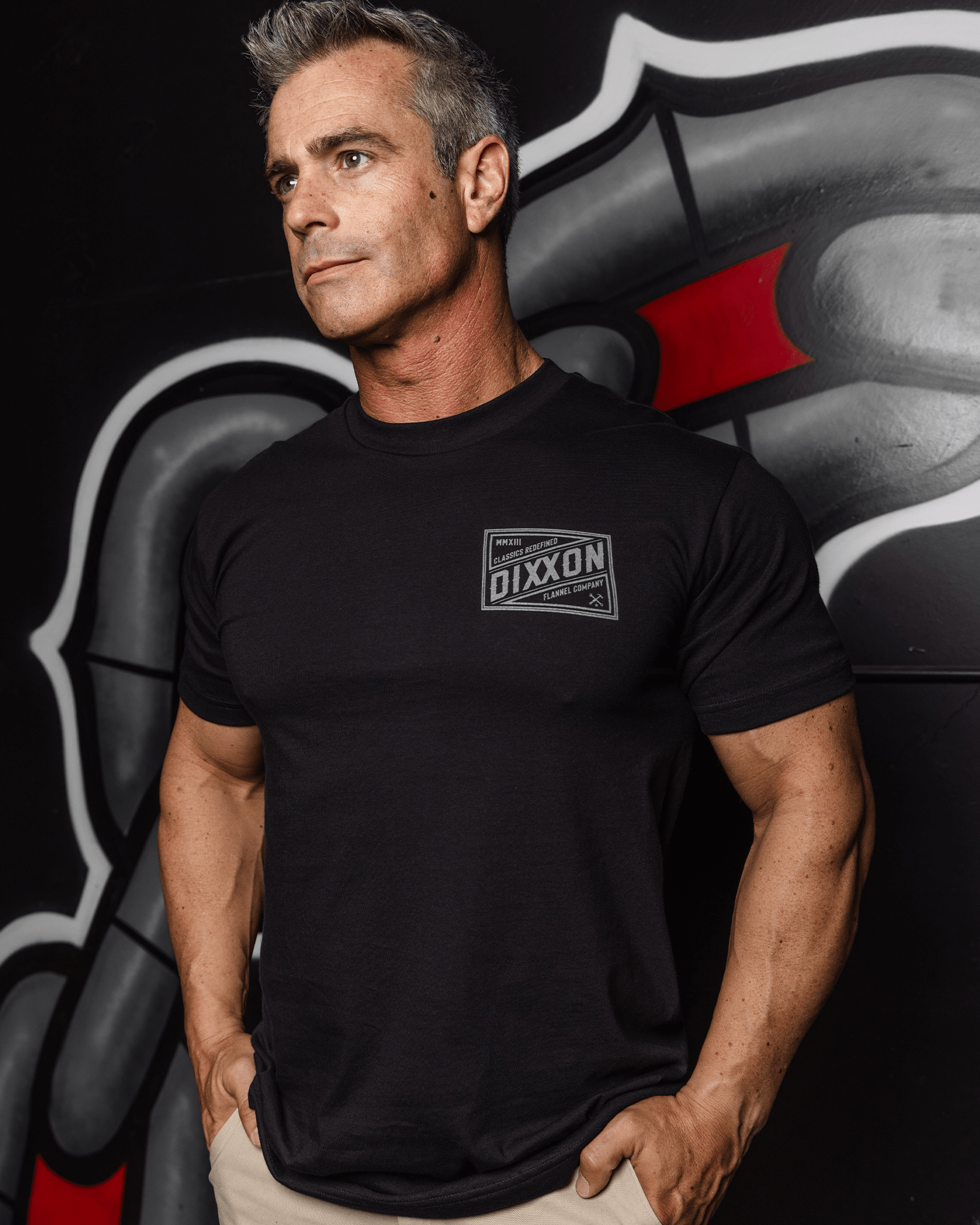 Grey Classic Billboard T-Shirt - Black