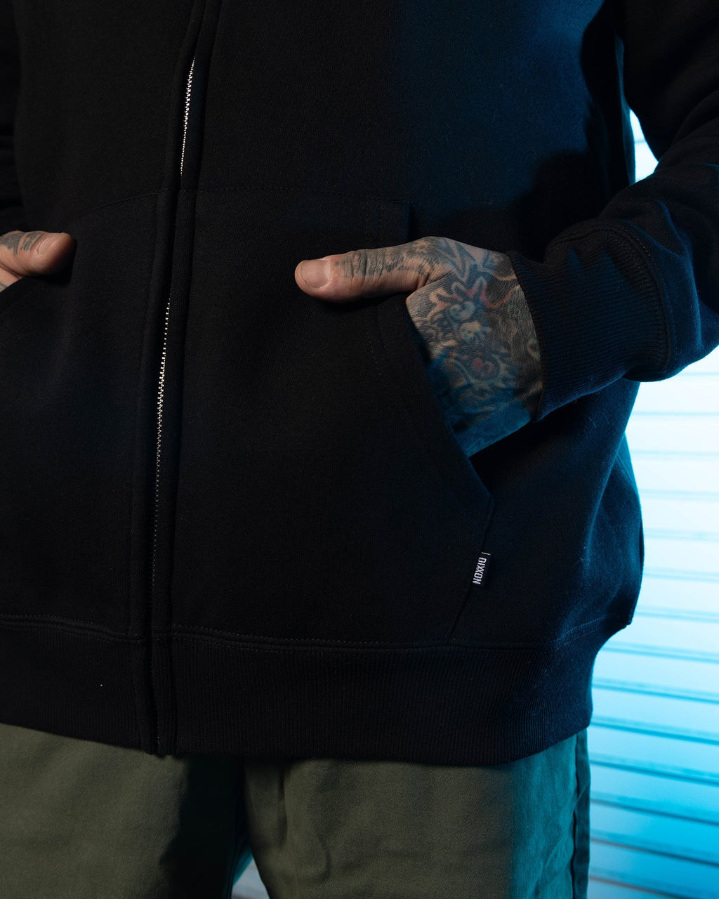 In the Streets Zip Up Hoodie - Black & White