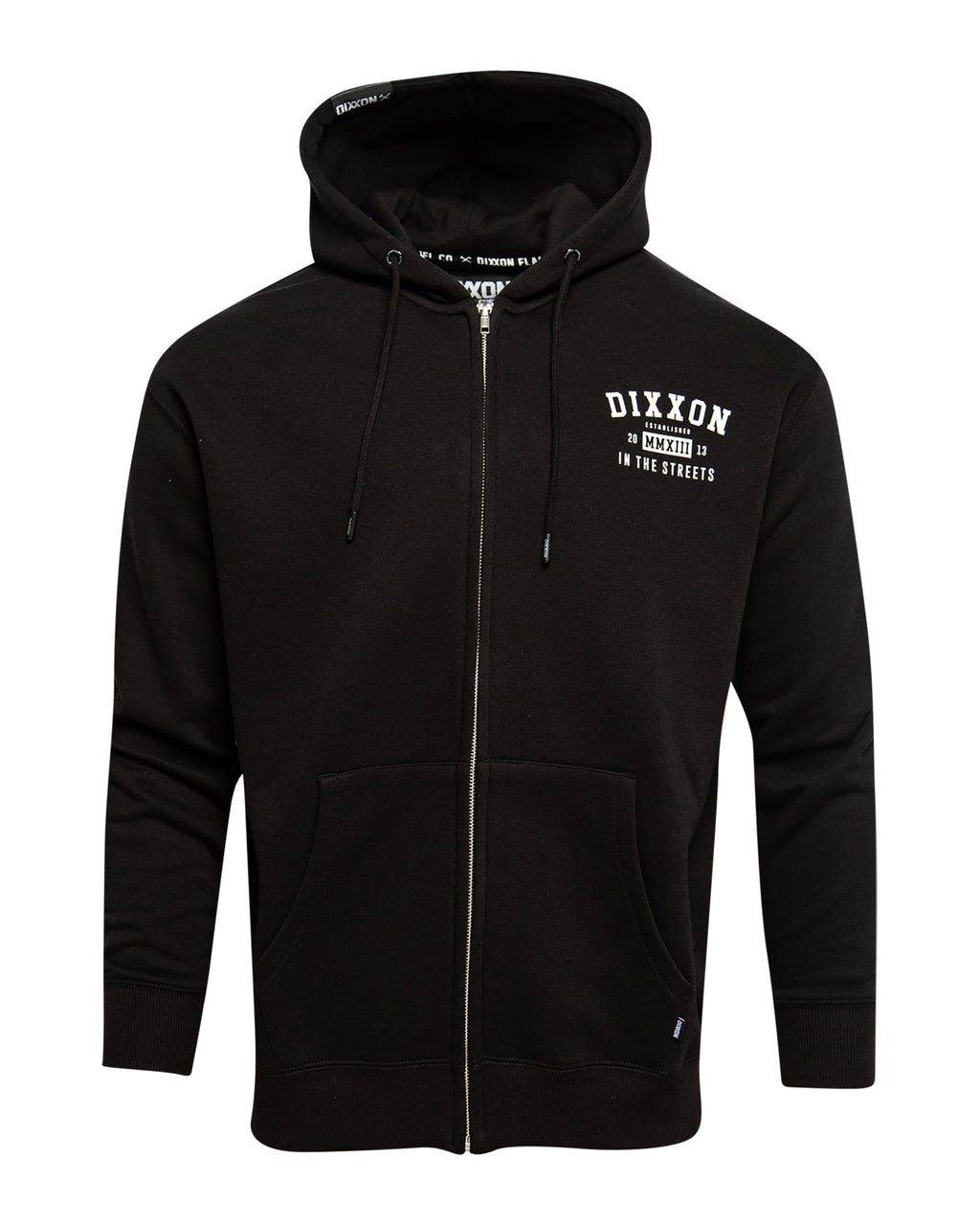 In the Streets Zip Up Hoodie - Black & White