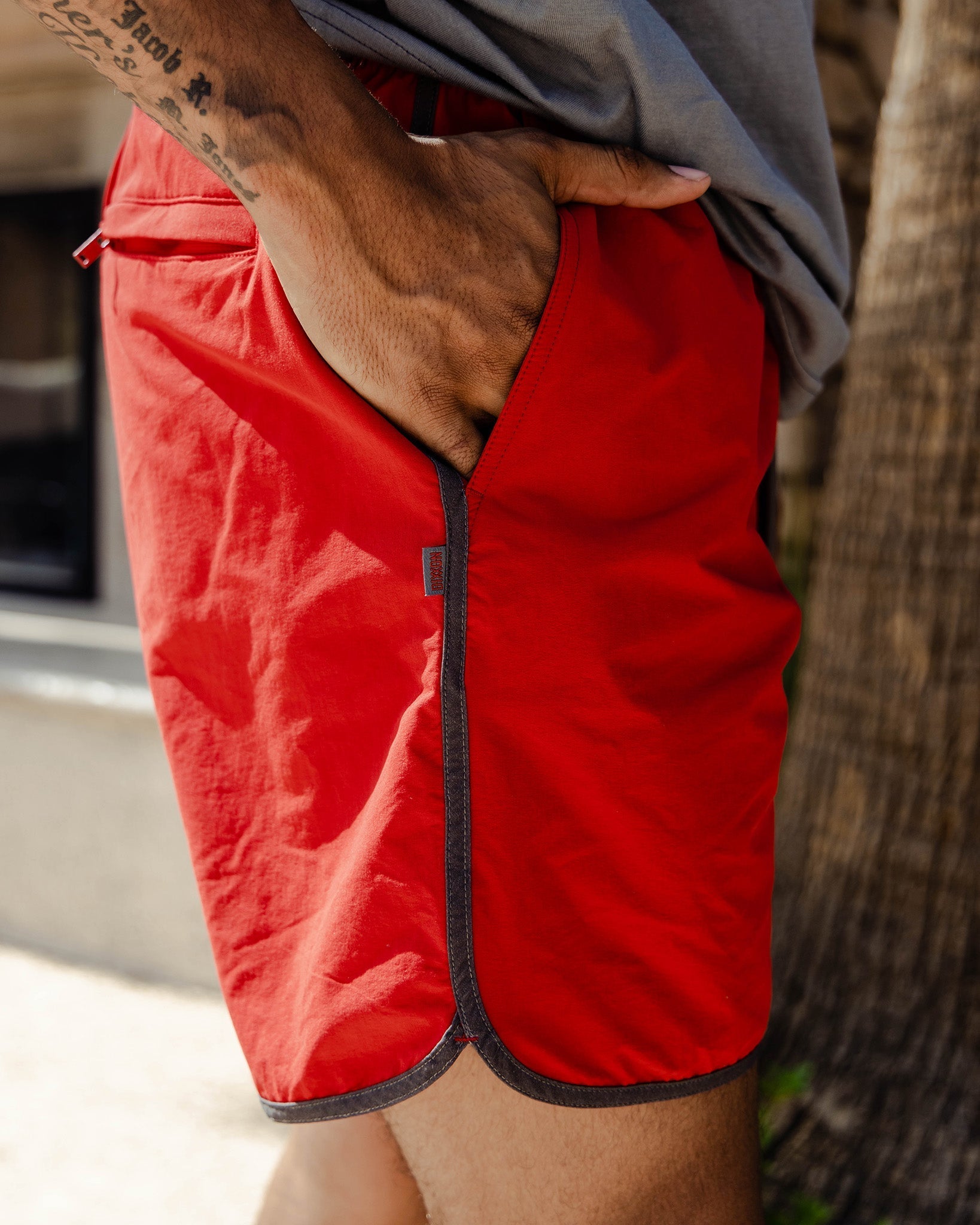 Maroon & Gray 7" Boardshorts