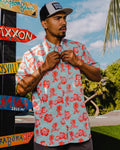 Mount Wannahockaloogie Party Shirt - Blue & Red