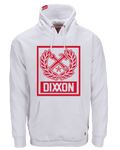 Red Box Crest Pullover Hoodie - White