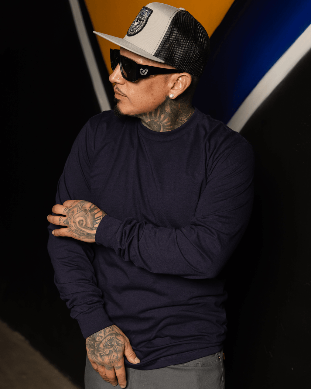 The Perfect Long Sleeve Tee - Navy Blue