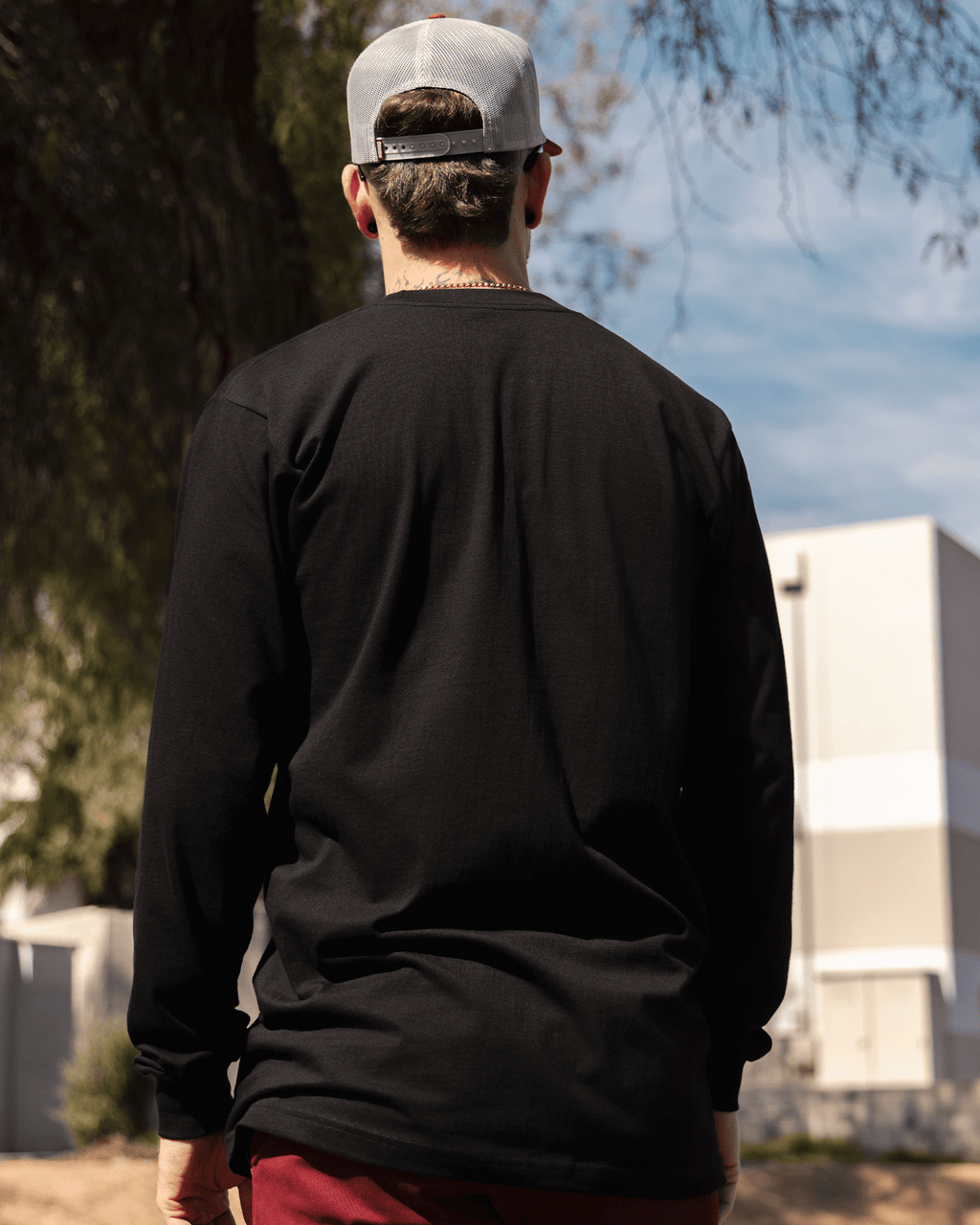 The Perfect Pocket Long Sleeve Tee - Black