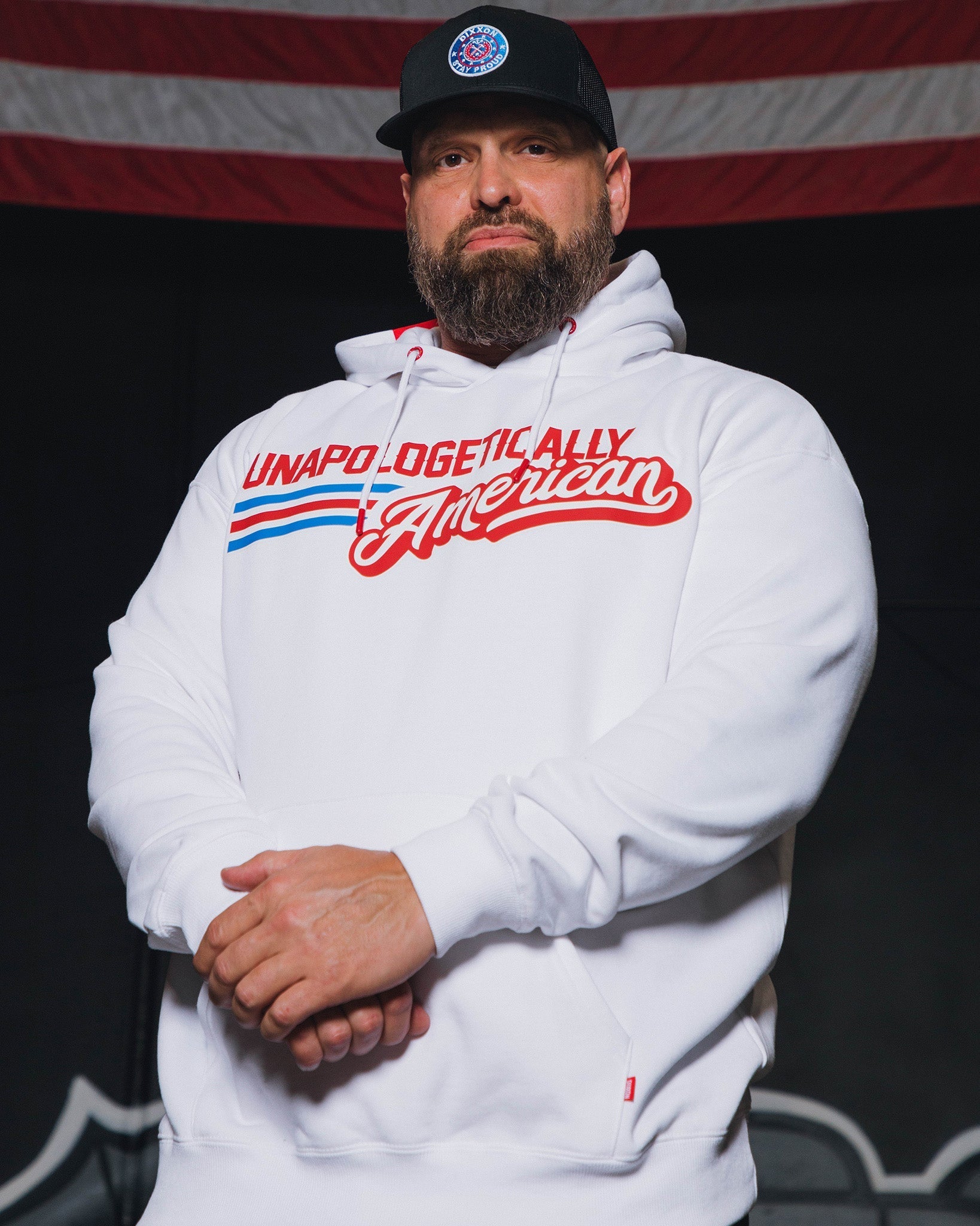 Unapologetically American Pullover Hoodie - White