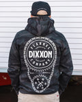 White Chain Driven Zip Up Hoodie - Black Camo