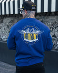 White & Gold Sealed Crewneck Sweatshirt - Royal Blue