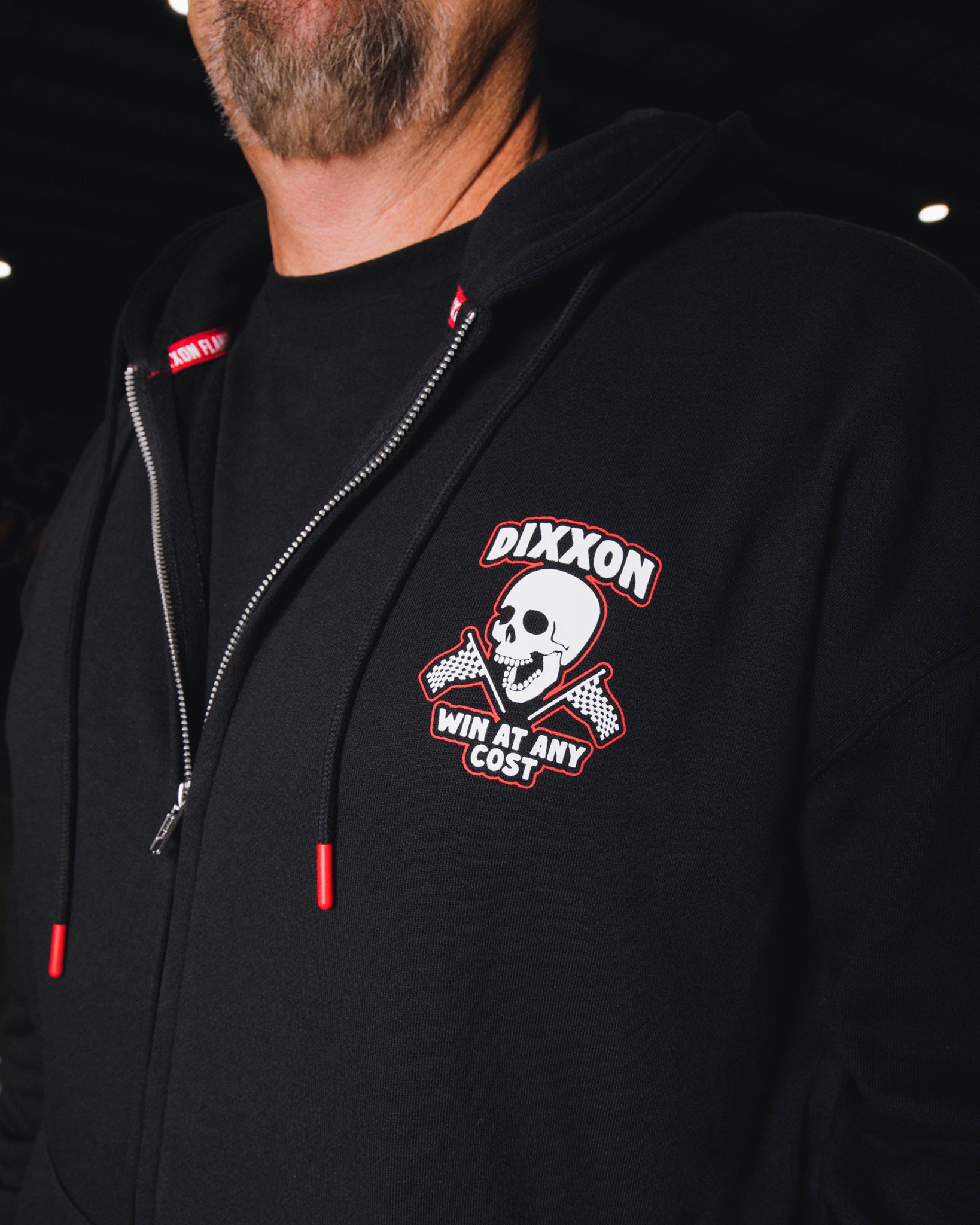 Win At Any Cost Zip Up - Black