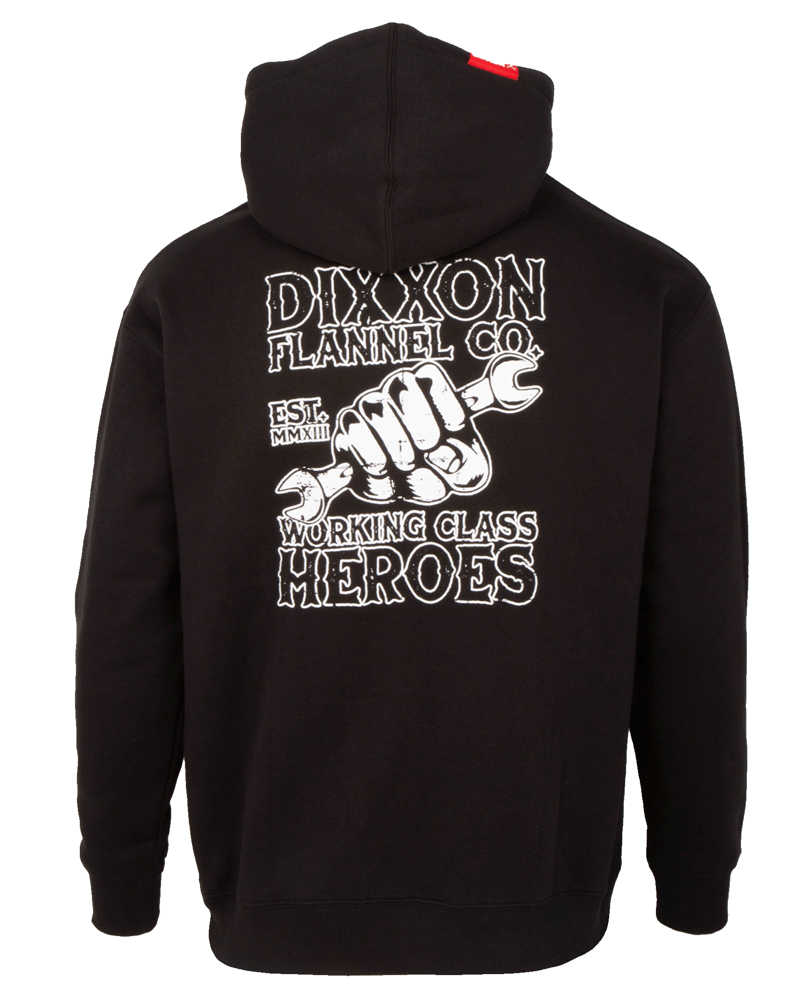 Working Class Fist Zip Up Hoodie - Black